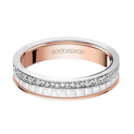 Boucheron宝诗龙 Quatre White系列戒指 镶33颗圆形钻石